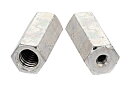 鉄/三価ホワイト 異径高ナット (並目-ウィット)M6 - W3/8×25 【 お得セット : 20本入り 】