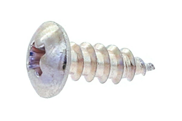 鉄/三価ホワイト (+) 小頭 トラスタッピング [1種A形]M4×40　【 バラ売り ： 10本入り 】