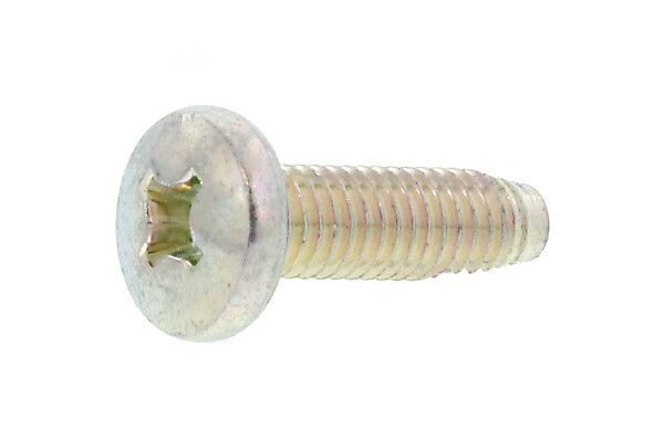 鉄/三価ホワイト (+) バインドタッピング [3種C1形]M3×8　【 バラ売り ： 10本入り 】