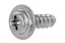 鉄/三価ブラック (+)ナベワッシャーヘッド サンコータイト Pタイプ (全ねじ)2×8 【 お得セット : 100本入り 】