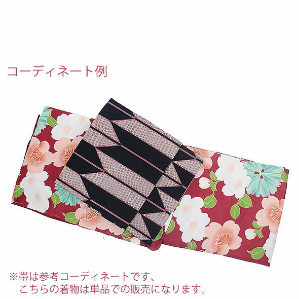 ブランド着物hiromichi nakano（ナカノヒロミチ）　仕立上Mサイズ小紋　袷　あわせ着物　プレタ着物・花柄ポリエステル 洗える着物 普段着 カジュアル着物