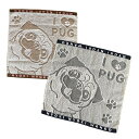 ハンドタオル パグ ハンカチ 大人 可愛い