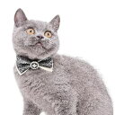 【メール便】CAT Amo.k アモワークス キャット パーティーリボン カラー レッド ブラック S M サイズ 猫用 首輪 セーフティーバックル 810152