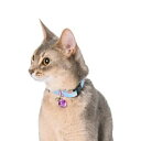 【メール便】CAT Amo.k アモワークス キャット 満点花火 ピンク ブルーS M サイズ 猫用 首輪 セーフティーバックル 810141