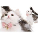 【メール便】CAT Amo.k アモワークス キャット 刺繍リボン カラー ピンク ブラック S M サイズ 猫用 首輪 セーフティーバックル 810104