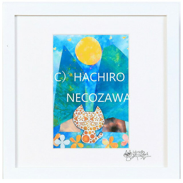 楽天スーパーSALE 白線画家『猫沢八郎』DRAWS CAT …and MOON NIGHT.猫八が描く猫。猫八猫画。月夜。（ポストカードサイズ）　限定8点　（猫　ネコ　ねこ　キャット　猫の絵　クリスマスプレゼント　新築祝い　誕生祝い　内祝　ギフト　プレゼント　御祝　絵画）(3)