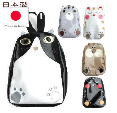 猫顔バッグ リュック|猫雑貨 グッズ プレゼント 女性 誕生日 ワンショルダー 猫鞄 小物 バック バッグ おもしろ かわいい おしゃれ 猫顔 エナメル|