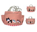 3匹ニャンコ ネコ柄 トートバッグ 2way 猫グッズ 雑貨 好き プレゼント 面白 ユニーク