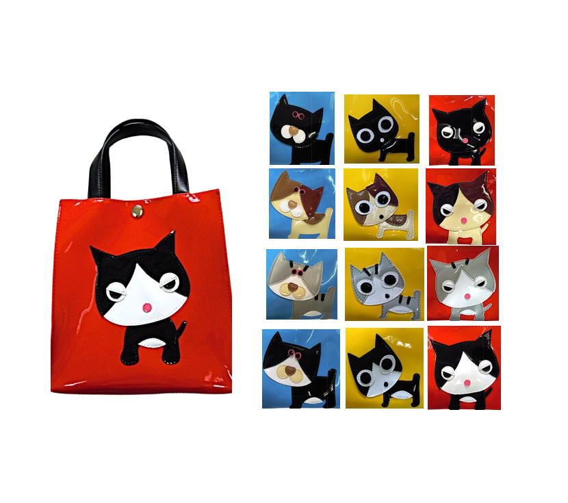 でか顔ニャンコランチバッグ猫柄バッ...