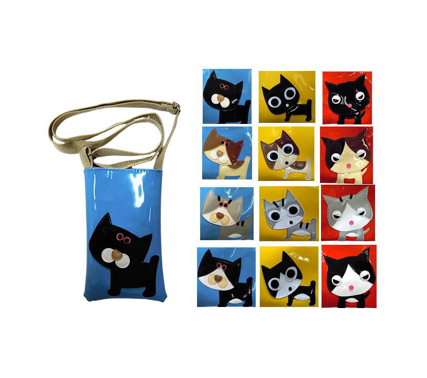 でか顔ニャンコスマホショルダー猫柄...