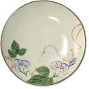 清水焼の 小皿 約10cm・京の誕生花十二ヵ月【八月 朝顔】陶器/和食器/皿/ギフト/プレゼント/誕生日/母の日/父の日/敬老の日/還暦/古希/米寿/お祝い