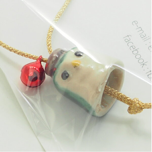 九谷焼のお守り「鐘ふくろう」グリーン 【楽ギフ_包装】ギフト/プレゼント/ストラップ/縁起物/招福/開運/キーホルダー/チャーム/和装/和服/母の日/父の日/敬...