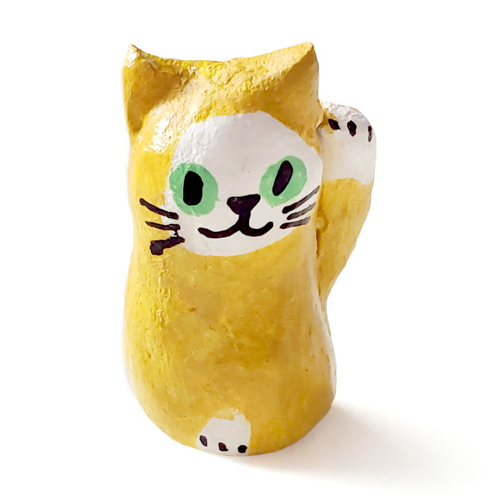 ちいさな招き猫「ミモザ」 【楽ギフ_包装】金運/人気運/ギフト/プレゼント/幸運/ラッキー/縁起物/招福/開運/チャーム/母の日/父の日/敬老の日/誕生日/お祝...