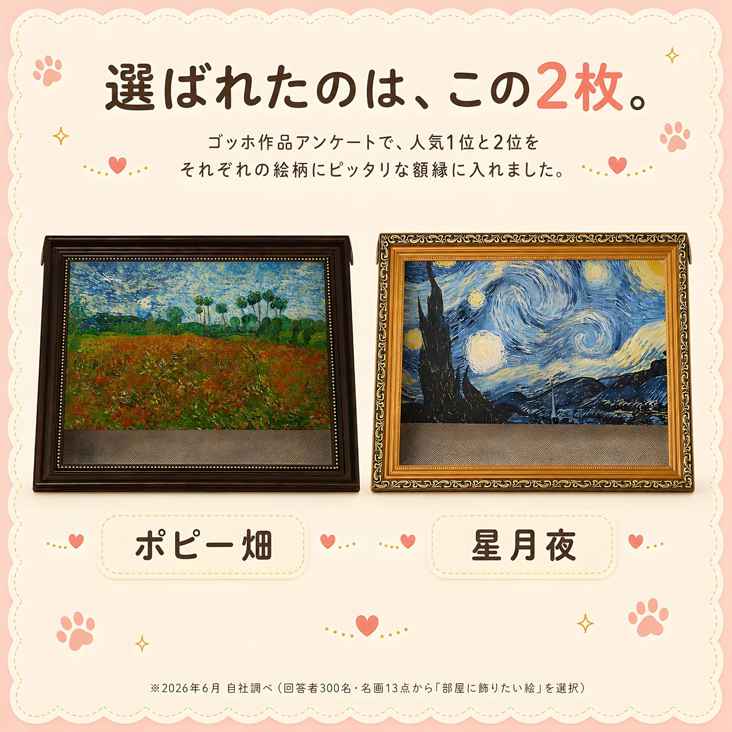 猫の下僕 猫 爪とぎ ベッド ハウス 交換式 ゴッホ 星月夜 絵画 段ボール 横長 おしゃれ インテリア 組立式 名画爪とぎ nekonogeboku-10000010 猫の下僕 楽天市場店 サンプル画像3
