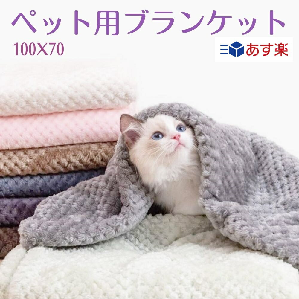 ペットブランケット 毛布 ブランケット ペット用 犬猫用 タオル マット 暖かい ふわふわ 防寒 保温 洗える 可愛い柄 四季適用?ベッドカバー 布団 敷き物 子猫 わんちゃん 2枚セット 60*80cm