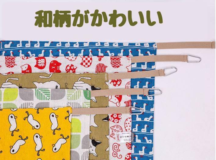 (送料無料) キャット ハンモック ペット ケージ用 猫 猫用ハンモック 和柄 鳥 猫 葉っぱ 3