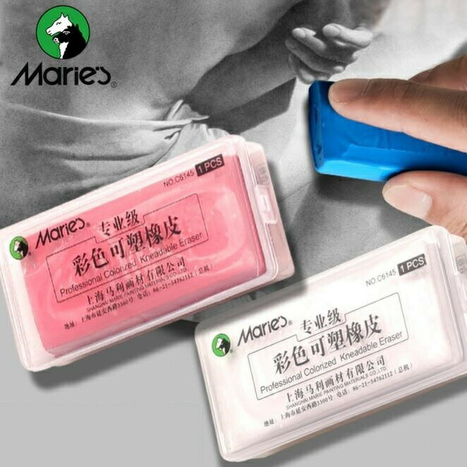 Marie's デッサン用 カラー練り消し ケース入り 素描 パステルアート イラスト 絵画 デッサン 練り消し 画材 おしゃれのサムネイル
