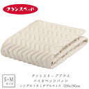 フランスベッド グッドスリーププラス バイオベッドパッド S+Mサイズ シングルとセミダブルを並べたサイズ 洗える 無地 敷きパット 敷きパッド ベットパット 220×195cm 360119160(3)