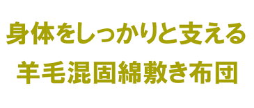 【送料無料】羊毛混敷き布団 セミダブル 120×210cm 3層固綿 敷きふとん 硬め 日本製 プレミアムウール 布団 敷布団 オールシーズン ブルー