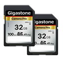 Gigastone SDカード 32GB 2枚セット, 高速 フルHD ビデオ SDHC メモリーカード 32GB 2-Pack, Full HD デジタルカメ...