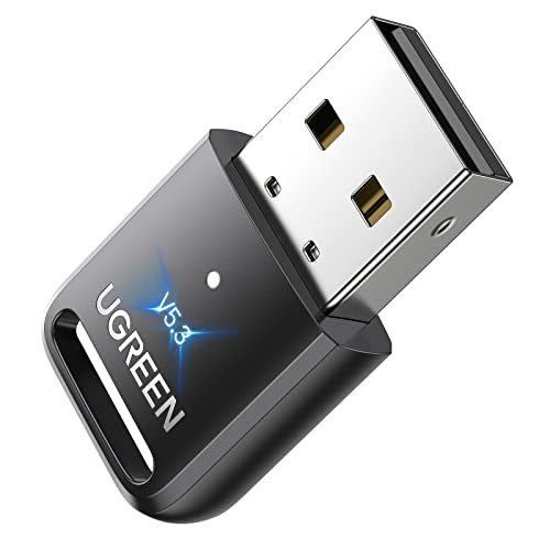 UGREEN Bluetooth5.3 アダプタ 5.3 PC USBアダプター 無線 ミニ 長距離通信 Windows 11/10/8.1対応 Mac非対応 低遅延/EDR省電力 デスクトップ/PC/キーボード/マウスなどを無線化 紛失防止 日本語取