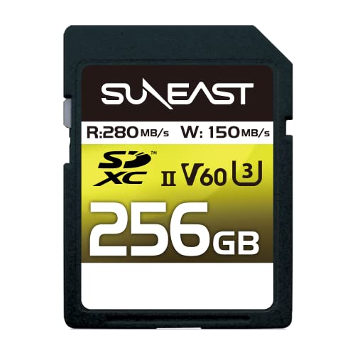 SUNEAST SDXCJ[h 256GB UHS-II V60 ő280MB/s U3 4K UHD ULTIMATE PRO vtFbVi [J[h SE-SDU2256GB280