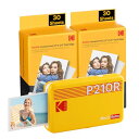 コダックKodak Mini 2 レトロ 4PASS スマホプリンター インスタントプリンター チェキプリンター(5.3x8.6cm)+プリンター本体8枚入り+...