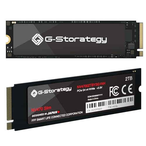 G-Storategy SSD 2TB M.2 M`V[g V^PS5 PS5 mF g\ Gen4 4 NVMe 2280 3D NAND {[J[ Ǎ:7450MB/s :6750MB/s 5Nۏ NV47002TBY