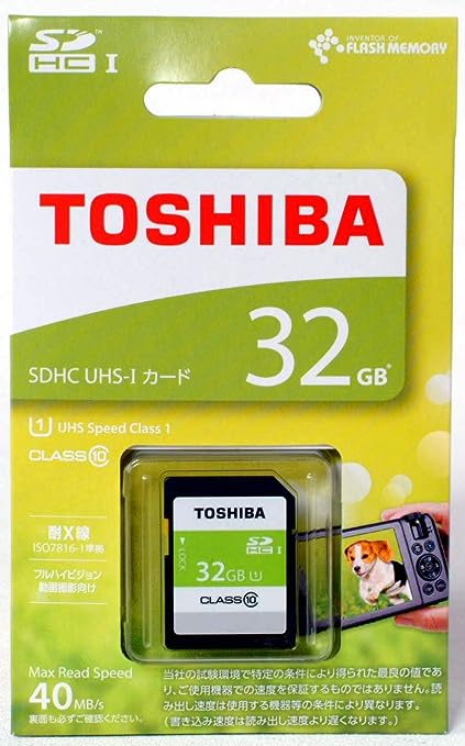 TOSHIBA SDHCJ[h 32GB Class10 UHS-IΉ (ő]x40MB/s) SDAR40N32G