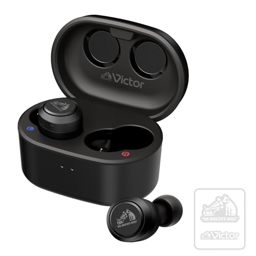 JVCケンウッド Victor HA-FX150T-BA ステッカー付 ワイヤレスイヤホン Bluetooth ノイズキャンセリング 外音取り込み 防水 低遅延 マイク付き 本体質量4.4g 片耳 最大21時間再生 Bluetooth Ver5.2対応