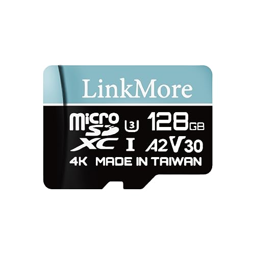 LinkMore MicroSDXCJ[h 128GB A2 / V30 / U3 / SwitchΉ/SDA_v^[t Ǎő100MB/s