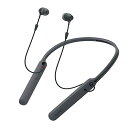 ソニー ワイヤレスイヤホン WI-C400 : Bluetooth対応 最大20時間連続再生 カナル型 マイク付き 2017年モデル ブラック WI-C400 B