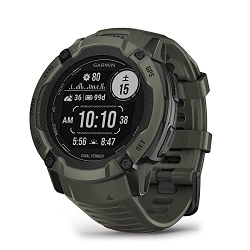 ガーミン(GARMIN) Instinct 2X Dual Power Moss タフネスGPSスマートウォッチ Suica対応 防水 防塵 耐熱 ストレス値 登山 日本正規品