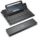Geyes 折りたたみ式Bluetoothキーボード 折りたたみ式ワイヤレスキーボード ポータブルポケットサイズ アルミ合金ハウジング iPad/iPhone/...