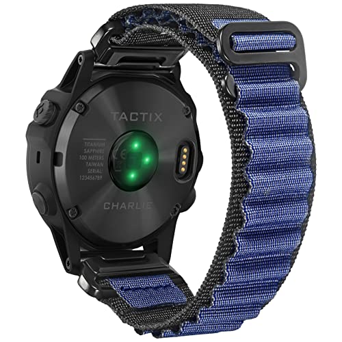 Torbollo ガーミンベルト ガーミンナイロンバンド 22MM Garmin Fenix 7 Solar / Fenix 7 Sapphire Solar / EPIX 2 / Fenix 5 / Fenix 5 Plus / Forerunner