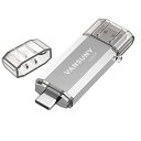 Vansuny USBメモリ Type-C 128GB 高速転送データ USBフラッシュドライブ 2in1 OTG USB 3.0 USB Cメモリスティック デュアル タイプC 128ギガ 大容量 (銀)