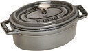 staub ストウブ 「 ミニ ピコ ココット オーバル グレー 11cm 」 両手 鋳物 ホーロー 鍋 日本正規販売品 La Cocotte Oval 40500-116