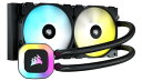 CORSAIR H100 RGB 240mmラジエーター適用 簡易水冷 CPU クーラー 2 基の SP RGB ELITE Series PWM 120 mm ファン付属 CW-9060053-WW(2)