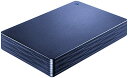 アイ オー データ USB 3.1 Gen 1/2.0対応 ポータブルハードディスク 「カクうす Lite」 ミレニアム群青 2TB 日本メーカー HDPH-UT2DNVR(2)