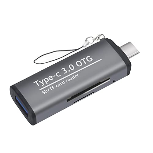 LEIZHAN SDカードリーダーTypeC マイクロSDTFカードリーダー アルミニウムタイプC USB 3.0 OTGメモリーカードアダプターワイルドカメラビューアーType-C/Micro usb/USB接続 パソコン/タブレット/Windows