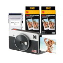 コダック KODAK Mini Shot 2 レトロ 4PASS 2-in-1インスタントカメラ フォトプリンター(5,3x8,6cm) カメラ本体8枚入り+6...