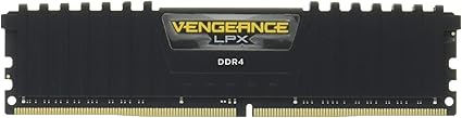CORSAIR DDR4 デスクトップPC用 メモリモジュール VENGEANCE LPX Series ブラック 16GB 2枚キット CMK32GX4M2A2666C16(2)