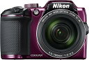 Nikon デジタルカメラ COOLPIX B500 光学40倍ズーム 1602万画素 単三電池 プラム B500PU