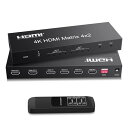 FERRISA 4K x 2K HDMIマトリックス セレクター 4入力2出力 音声分離器 (光デジタル L/Rオーディオ分離) スイッチャー リモコン操作可能 3D 1080P HDR(2)