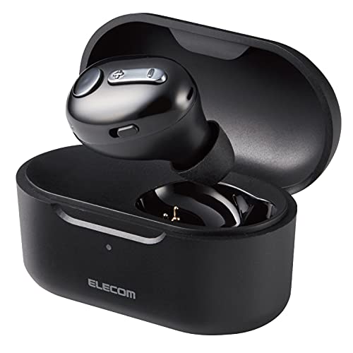 エレコム(ELECOM) イヤホン ヘッドセット Bluetooth 極小 HSC32MP 充電ケース付き ブラック LBT-HSC32MPBK
