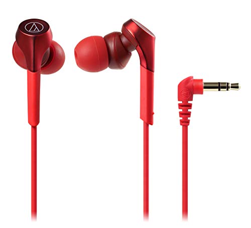 オーディオテクニカ ATH-CKS550X RD SOLID BASS カナル型 イヤホン 有線 重低音 ハイレゾ音源対応 レッド