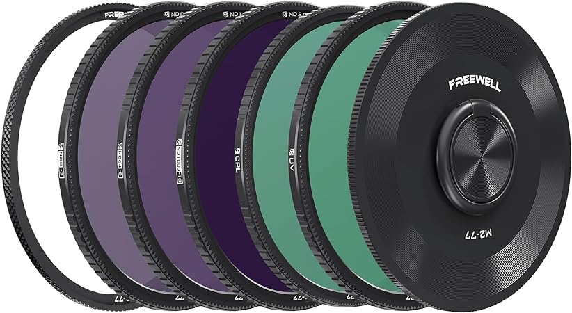 Freewell M2 磁気クイックスワップ 5個パック 67mm ND8 ND64 ND1000 CPL & UVフィルター