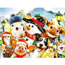 【ハワード・ロビンソン】猫と動物たちのミニクリスマスカード スノーマンとクリスマスセルフィー