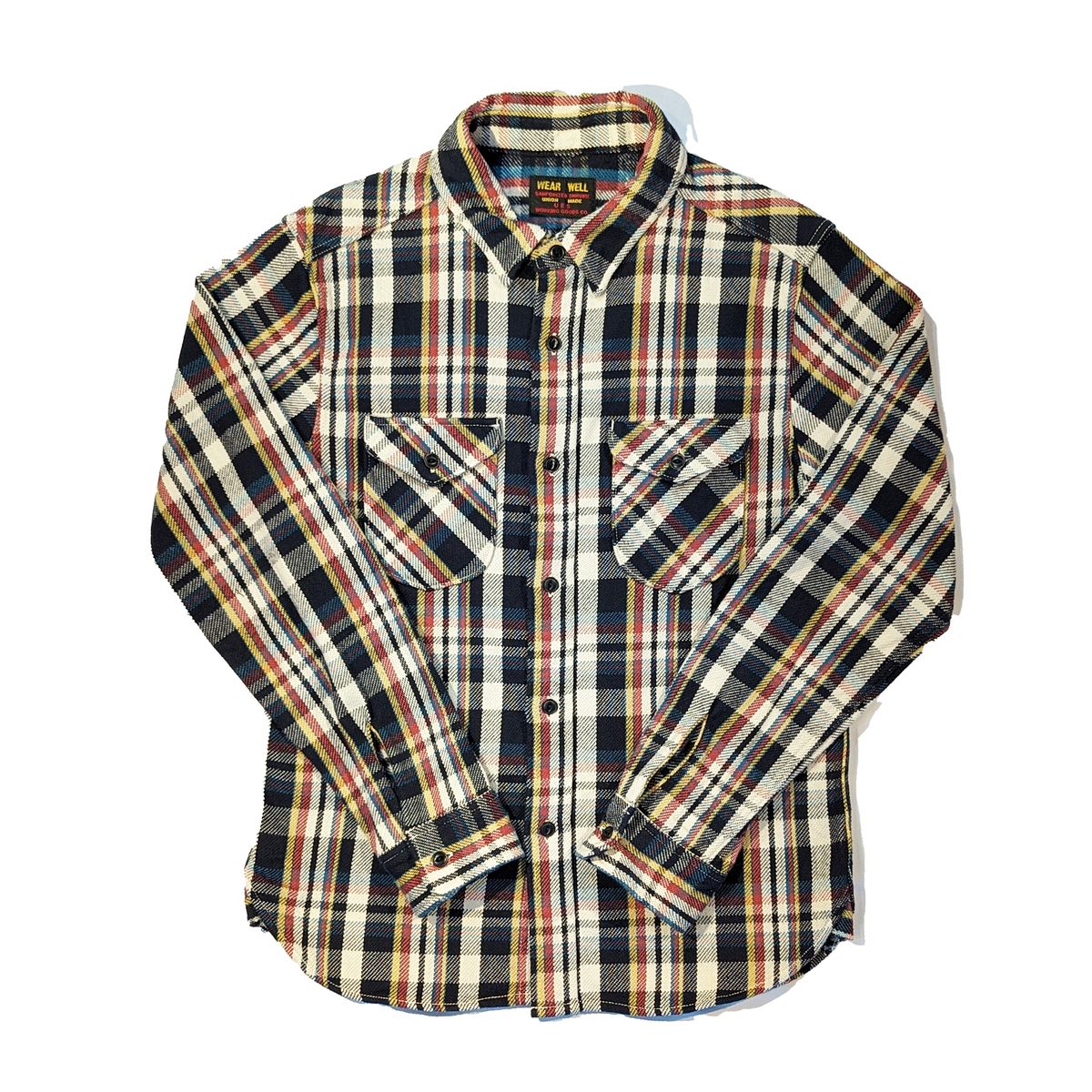 UES ウエス 先染ヘビーネルシャツ　長袖　502351 ネイビー