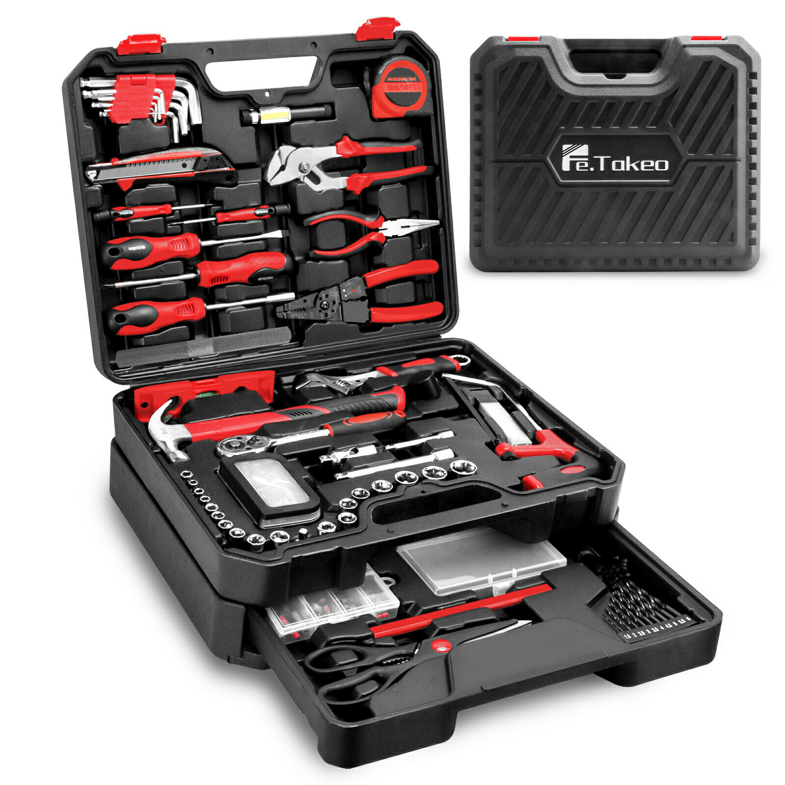 427pcs 工具セット 作業セット 修理道具 セット ホームツール セット 作業工具セット バイク 自動車 メンテナンス 家庭修理 作業用 対応 日曜大工 工具箱 家庭用 常備 車 自転車 工具 修理 ソケット レンチ 収納ケース付き DIY 携帯便利 [送料無料]